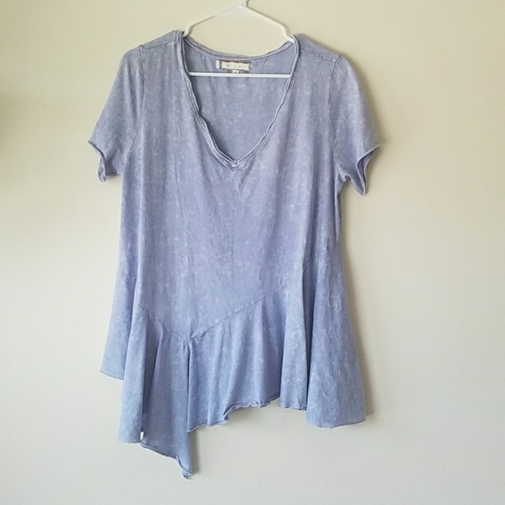 Eri+ali assymetrical anthropologie peplum blouse